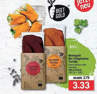 Famila Nord West Beetgold Bio Vollgemüse Tortilla Angebot