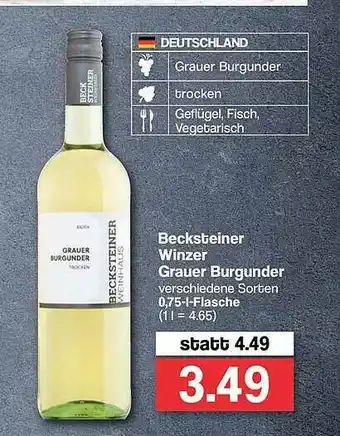 Famila Nord West Becksteiner Winzer Grauer Burgunder Angebot