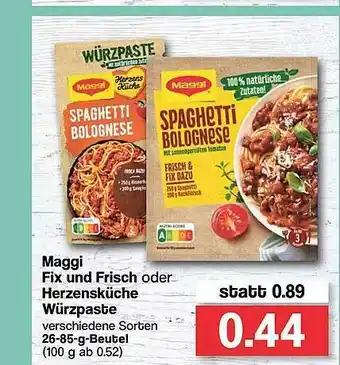 Famila Nord West Maggi Fix Und Frisch Oder Herzensküche Würzpaste Angebot