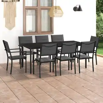 ManoMano 9-tlg. Gartenmöbel Set Sitzgruppe Garten mit Tisch und Stühlen - Stahl BV964481 - BonneVie Angebot