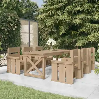 ManoMano 7-tlg. Garten-Essgruppe,Gartenmöbel Set,Gartenmöbel Set Massivholz Kiefer Imprägniert vidaXL Angebot