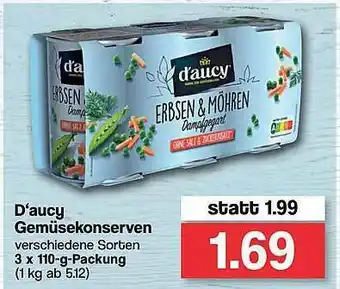 Famila Nord West D'aucy Gemüsekonserven Angebot