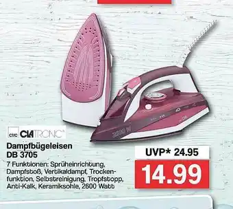 Famila Nord West Clatronc Dampfbügeleisen Db 3705 Angebot