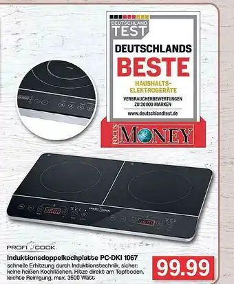 Famila Nord West Profi Cook Induktionsdoppelkochplatte Pc-dki 1067 Angebot
