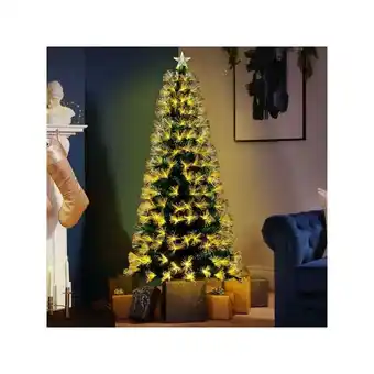 ManoMano 240 cm heller weihnachtsbaum mit warmweissen faseroptischen led-lichtern Angebot