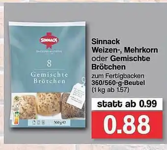 Famila Nord West Sinnack Weizen- Mehrkorn Oder Gemischte Brötchen Angebot