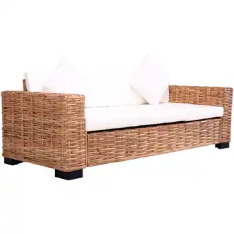 ManoMano 3-Sitzer Gartensofa Gartenmöbel - Gartenbank Natürliches Rattan BV598624 Bonnevie Angebot