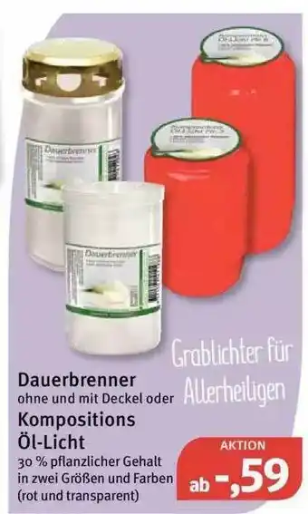 Feneberg Dauerbrenner Oder Kompositions öl-licht Angebot