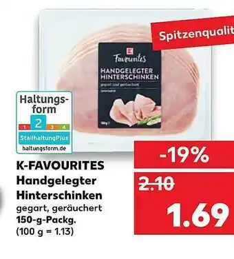 Kaufland K-favourites Handgelegter Hinterschinken Angebot