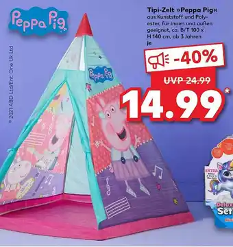 Kaufland Peppa Pig Tipi-zelt Angebot