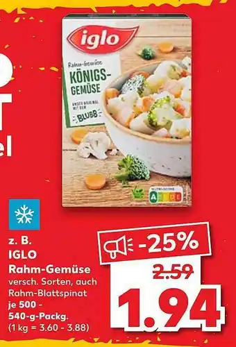 Kaufland Z. B. Iglo Rahm-gemüse Angebot