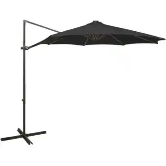 ManoMano Ampelschirm,Sonnenschirm,Gartenschirm,Marktshirme mit Mast und led Schwarz 300 cm VMEC867238 Maisonchic Angebot