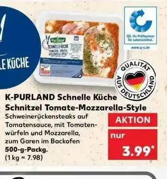 Kaufland K-purland Schnelle Küche Schnitzel Tomate-mozzarella-style Angebot