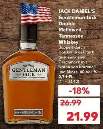 Kaufland Jack Daniel's Gentleman Jack Double Mellowed Tennesee Whiskey Angebot