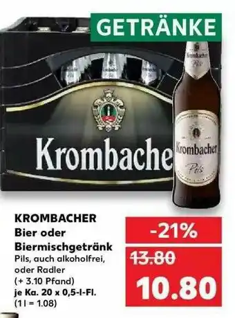 Kaufland Krombacher Bier Oder Biermischgetränk Angebot