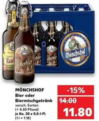 Kaufland Mönchshof Bier Oder Biermischgetränk Angebot