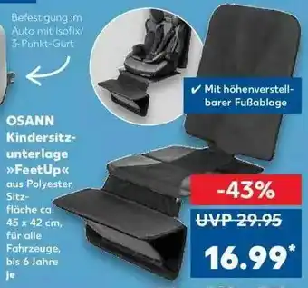 Kaufland Osann Kindersitzunterlage „feetup” Angebot