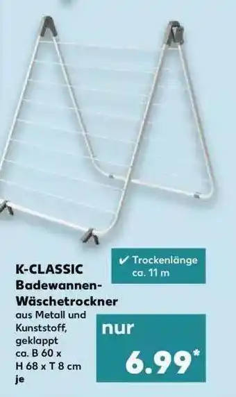 Kaufland K-classic Badewannen Wäschetrockner Angebot