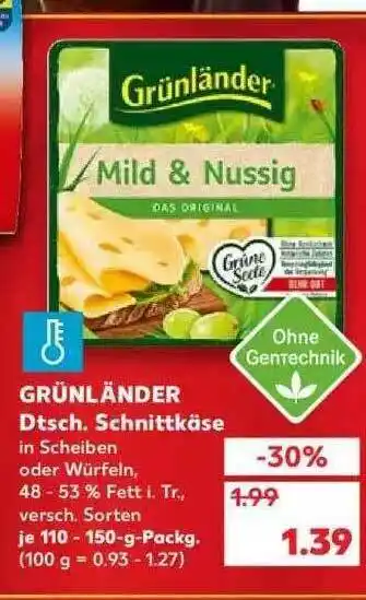 Kaufland Grünländer Schnittkäse Angebot