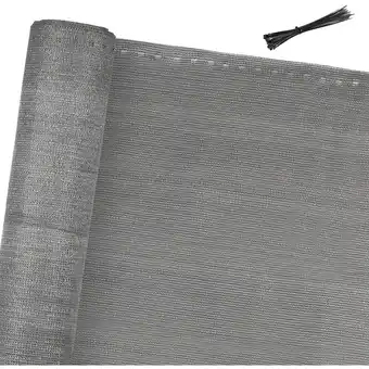 ManoMano Zaunblende Schattiernetz 150g/m² Sichtschutz mit Kabelbinder.grau 1x10m - grau Angebot