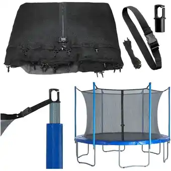 ManoMano Trampolin Universelles Schutznetz für 244cm Rundrahmen Innennetz mit Riemen für Beliebig viele Stangen Angebot