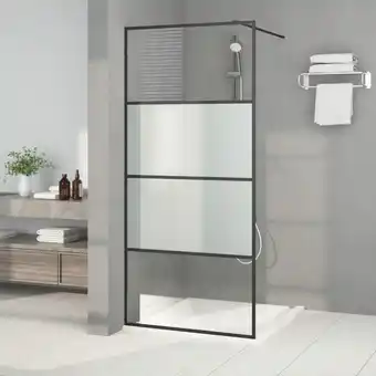 ManoMano Duschwand für Begehbare Dusche,Duschtrennwand Schwarz 90x195cm Halbmatt esg vidaXL Angebot