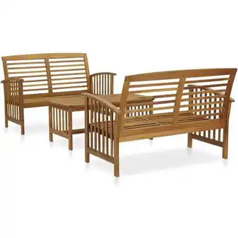 ManoMano 3-tlg. Garten-Lounge-Set，Gartenmöbel-Set Massivholz Akazie vidaXL Angebot