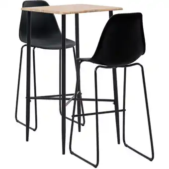 ManoMano 3-tlg. Bar-Set，Bartisch-Set Kunststoff Schwarz vidaXL Angebot