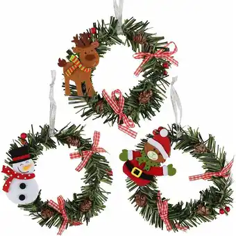 ManoMano Weihnachtsdekorativer Kranz, 3 stücke Künstlicher Weihnachtskranz Tür Weihnachtsbaum Ornament Weihnachtskranz Weihnachtskamin Angebot