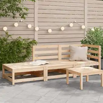 ManoMano Bonnevie - Gartensofa mit Fußhocker 2-Sitzer Massivholz Kiefer vidaXL167428 Angebot