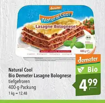 CITTI Markt Natural Cool Bio Demeter Lasagne Bolognese Angebot