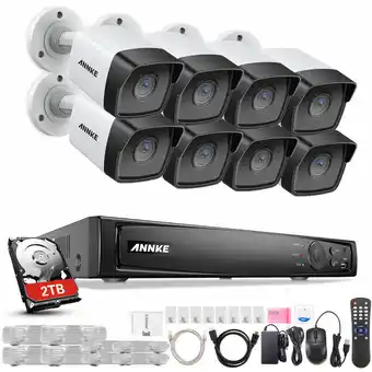 ManoMano Annke - 8CH fhd 5MP poe Netzwerk Video Sicherheitssystem 8MP H.265 + nvr Mit 8X 5MP 30m Farbe Nachtsicht Wasserdichte wifi ip Angebot