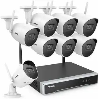 ManoMano Annke - WS500 8CH 5MP nvr Outdoor WiFi Überwachungskamera 1 tb Festplatte mit 6 5MP WiFi Kameras 2T2R mimo Antennen, 30M exir Angebot