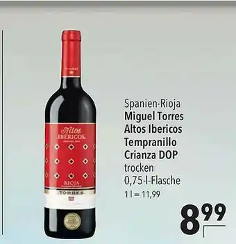 CITTI Markt Spanien-rioja Miguel Torres Altos Ibericos Tempranillo Crianza Dop Angebot