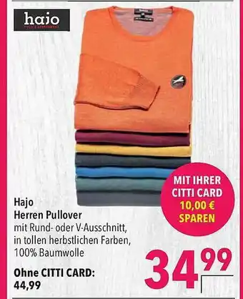 CITTI Markt Hajo Herren Pullover Angebot