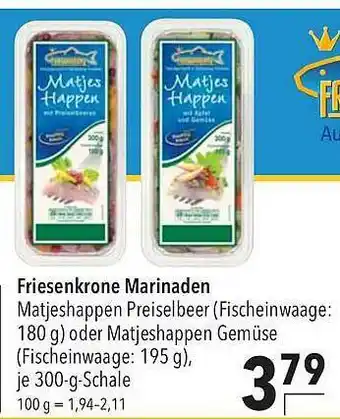 CITTI Markt Friesenkrone Marinaden Angebot