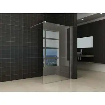 ManoMano Splash Duschwand mit Chrom-Wandprofil 120x200 cm - Walk in Dusche mit Stabilisator - nano Glas Duschtrennwand Badewanne Dusch Angebot