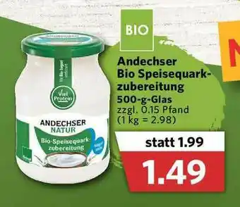 Combi Andechser Natur Bio Speisequark Zubereitung Angebot