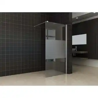 ManoMano Splash Duschwand mit Chrom-Wandprofil 80x200 cm - Walk in Dusche mit Stabilisator - nano Glas Duschtrennwand Badewanne Duschw Angebot