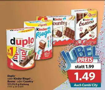 Combi Duplo Oder Kinder Riegel, Bueno Oder Country Angebot