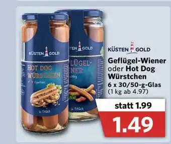 Combi Küsten Gold Geflügel-wiener Oder Hot Dog Würstchen Angebot