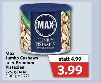 Combi Max Jumbo Cashews Oder Premium Pistazien Angebot