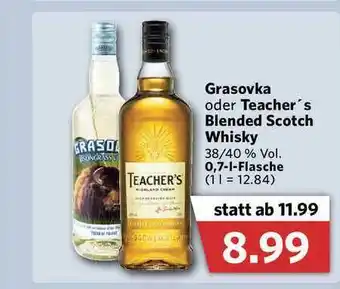 Combi Grasovka Oder Teacher's Blended Scotch Whisky Angebot