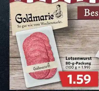 Combi Goldmarie Lotsenwurst Angebot