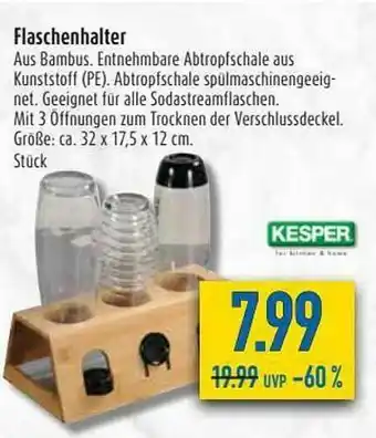 diska Kesper Flaschenhalter Angebot