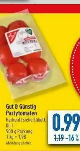 diska Gut & Günstig Partytomaten Angebot