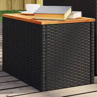 ManoMano Bonnevie - Garten-Beistelltische 2 Stk Schwarz 55x34x37cm Poly Rattan Holz vidaXL89604 Angebot