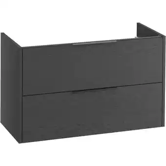 ManoMano Lima Waschbeckenunterschrank ohne Griff 100x50,5x60 cm Gebrannt Schwarz - Saqu Angebot