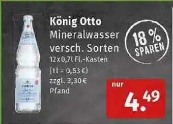 Markgrafen König Otto Mineralwasser Angebot