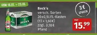 Markgrafen Beck's Angebot